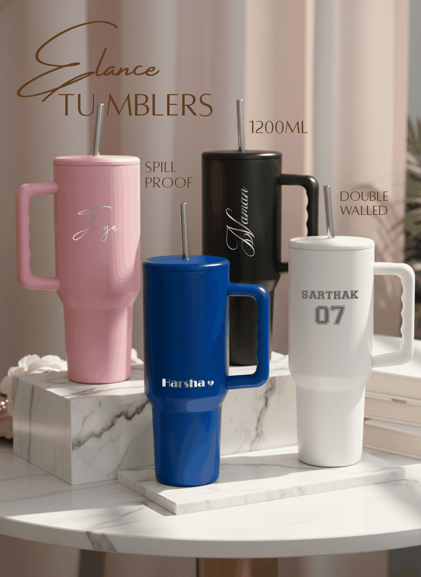 Personalized Elance WayFay Gen 3 1.2 ltr | 100% Leak-Proof | Double Walled Insulated Hot & Cold 18+ Hrs | 1200 ML 1219 Avenue India