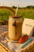 Personalized Eversoft Frosted Glass Can Sipper 500ml – Coffee Tumbler with Straw & Lid 1219 Avenue India