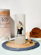 Personalized Frosted Grande Sipper 650 ml |Vector Print | Coffee Glass Tumbler with straw and lid 22oz 1219 Avenue