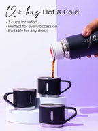 Personalized Insulated Vacuum Flask with 3 cups 1219 Avenue India