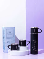 Personalized Insulated Vacuum Flask with 3 cups 1219 Avenue India