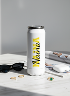 Personalized Ivora Metal Can Sipper 500 ML | Signature Sip Print | Double Walled Hot & Cold Tumbler 1219 Avenue