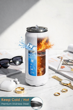 Personalized Ivora Metal Can Sipper 500 ML | Signature Sip Print | Double Walled Hot & Cold Tumbler 1219 Avenue