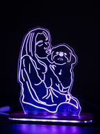 Personalized LED Side Table Lamp| Abstract with Dog Customized| Pet Lover Lamp NO COD 1219 Avenue India