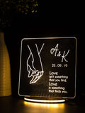 Personalized LED Side Table Lamp | Hold My Hands Couple Customized | NO COD 1219 Avenue India