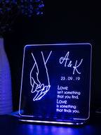 Personalized LED Side Table Lamp | Hold My Hands Couple Customized | NO COD 1219 Avenue India