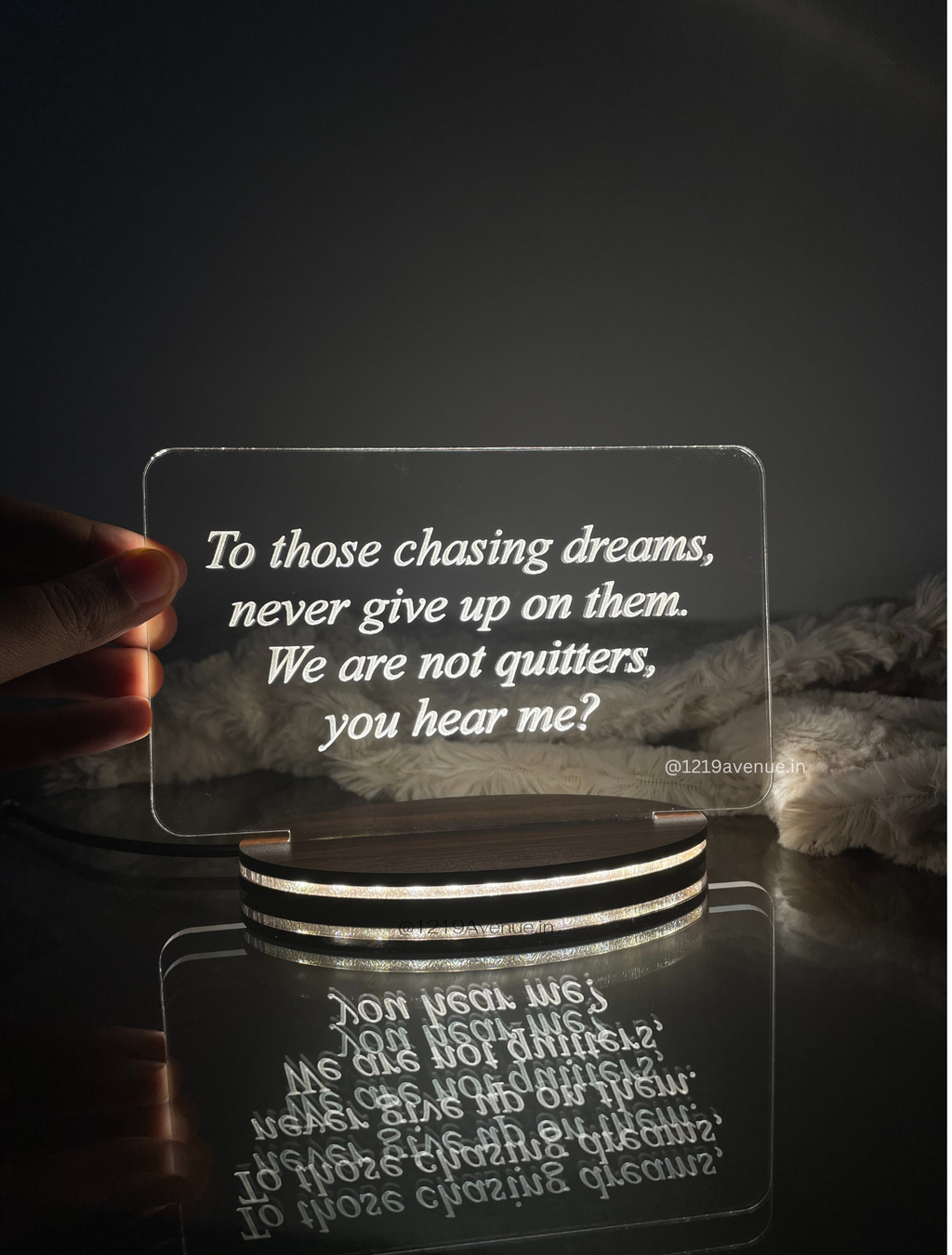 Personalized LED Side Table Lamp| Message/Quote Customized| NO COD 1219 Avenue India