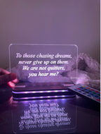 Personalized LED Side Table Lamp| Message/Quote Customized| NO COD 1219 Avenue India