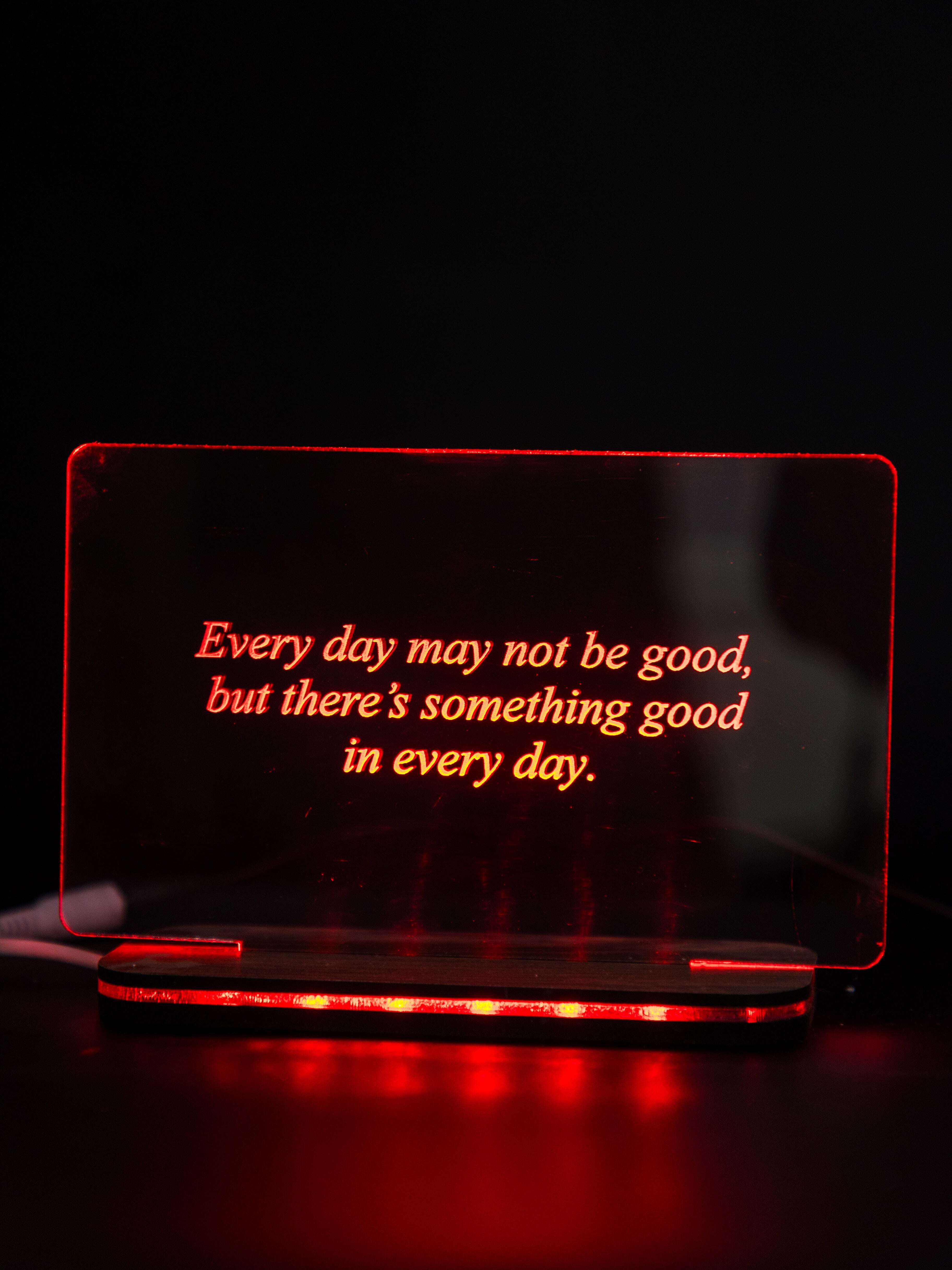 Personalized LED Side Table Lamp| Message/Quote Customized| NO COD 1219 Avenue India