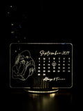 Personalized LED Side Table Lamp | Save The Date Lamp | Line Art with Calendar Customized |Loved Ones Lamp NO COD 1219 Avenue India