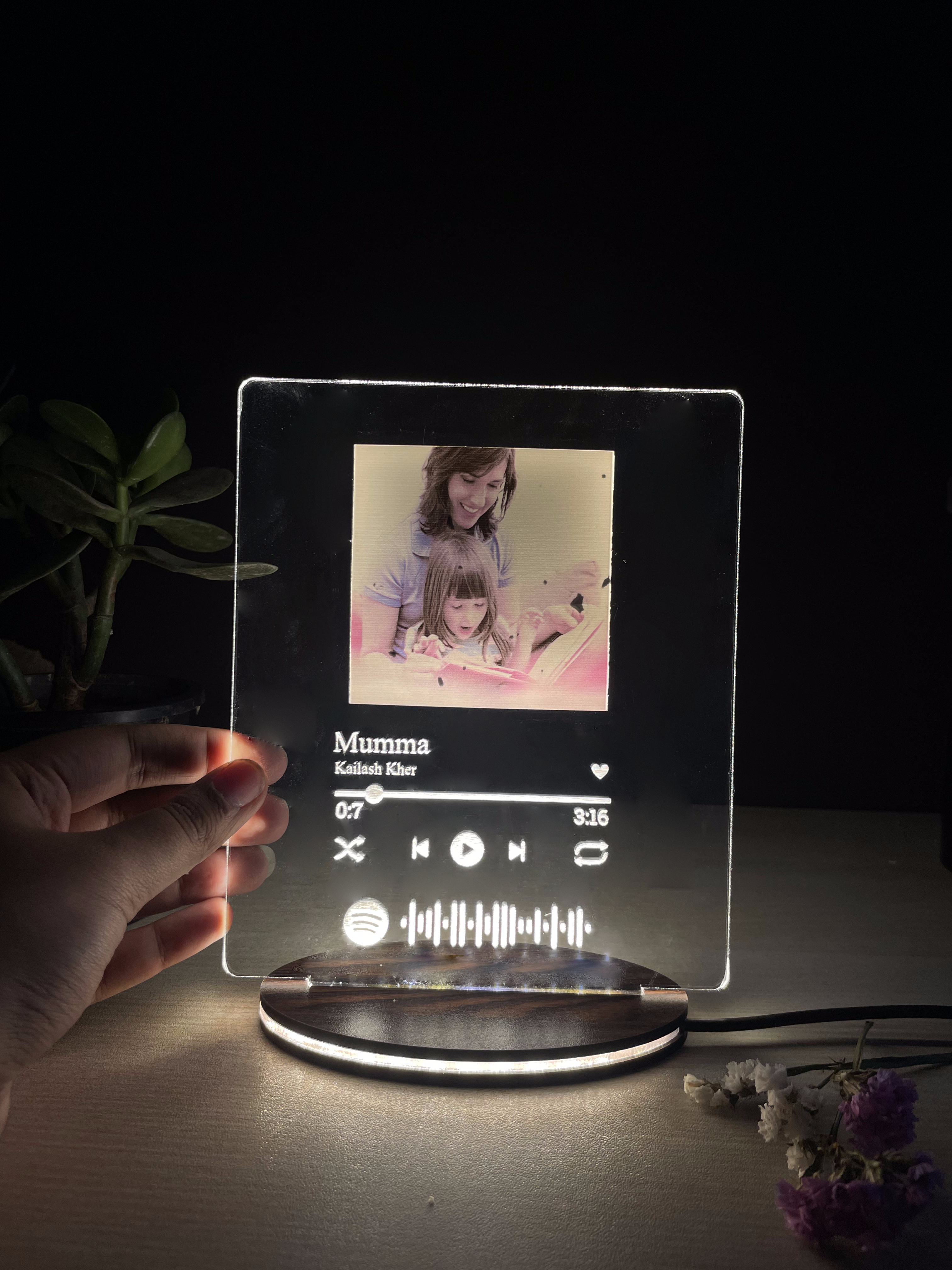 Personalized LED Side Table Lamp | Spotify Song and Image Customized | NO COD 1219 Avenue India