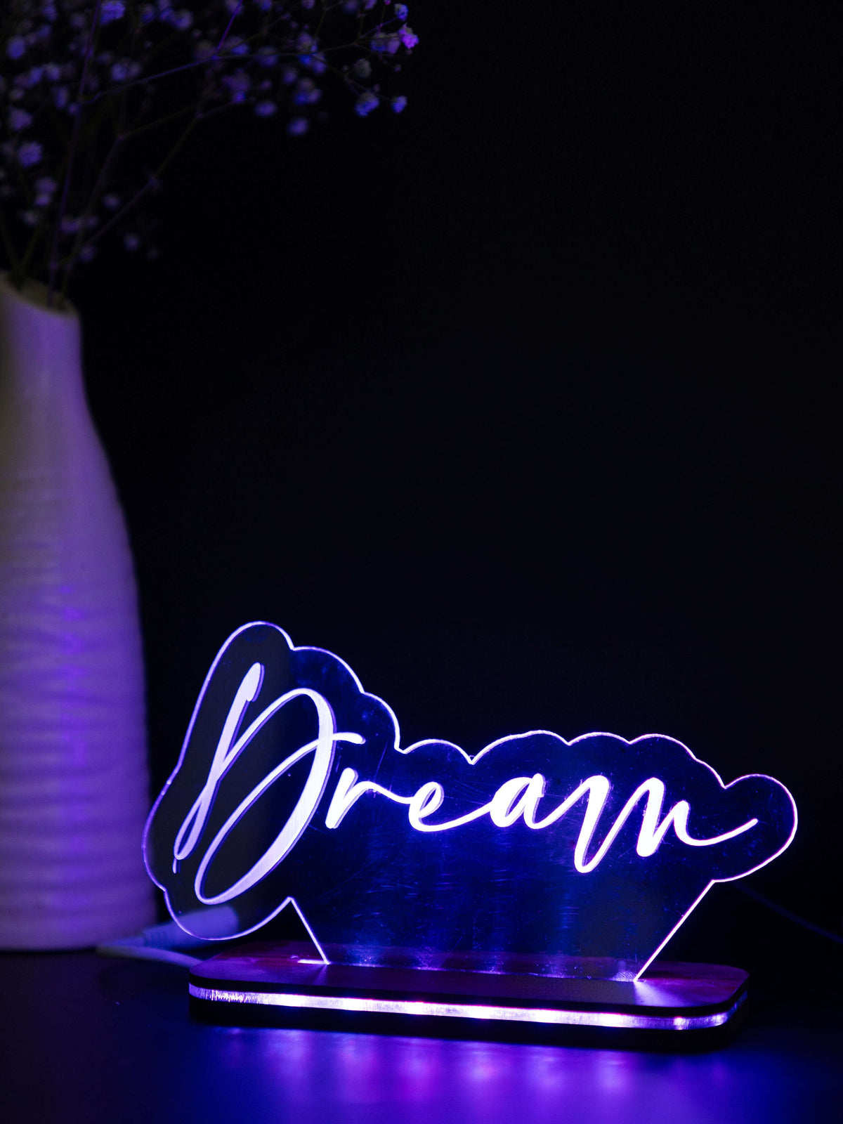 Personalized Made to Cut LED Side Table Lamp| Name Customized| NO COD 1219 Avenue India