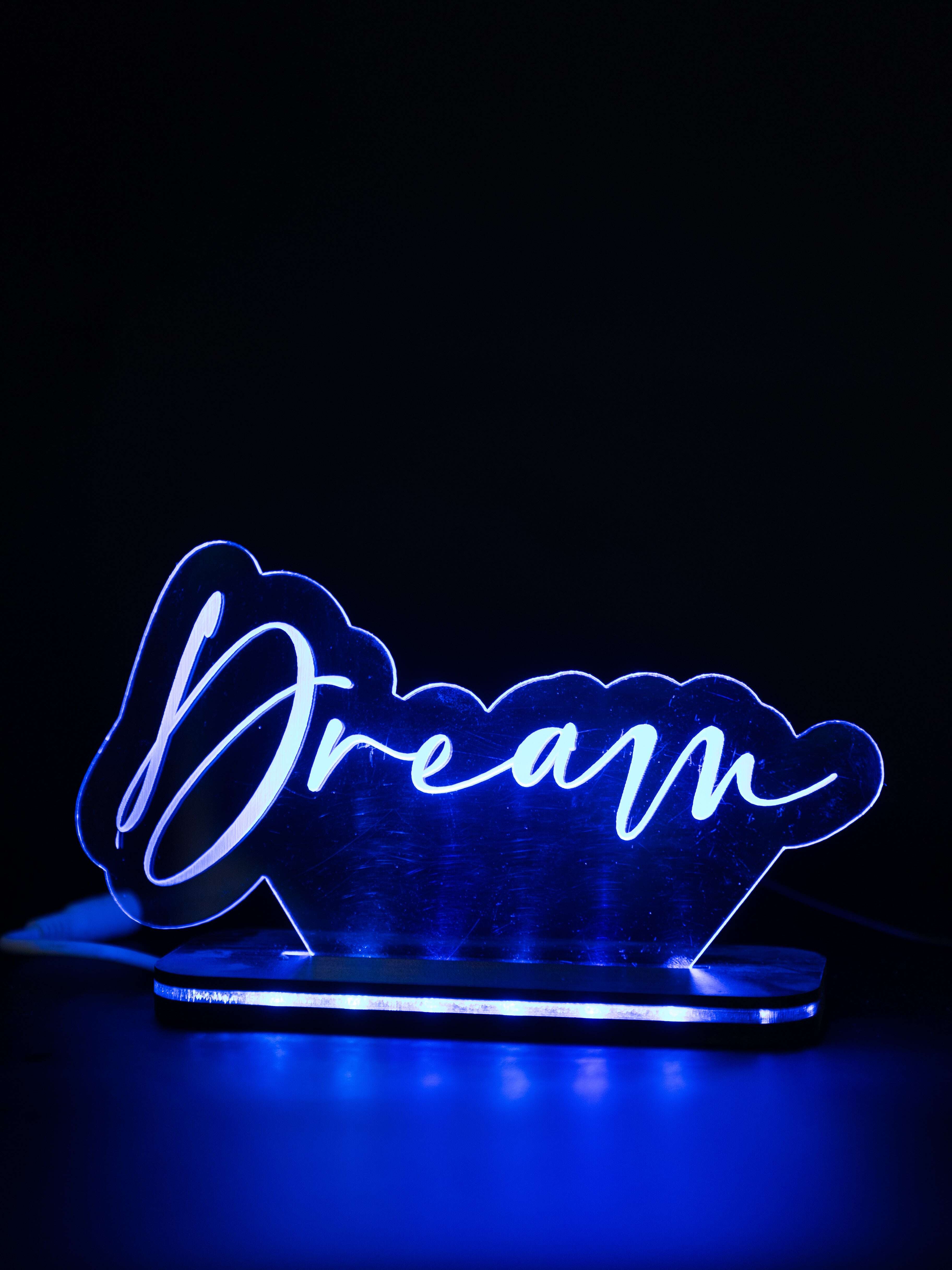 Personalized Made to Cut LED Side Table Lamp| Name Customized| NO COD 1219 Avenue India