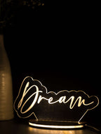 Personalized Made to Cut LED Side Table Lamp| Name Customized| NO COD 1219 Avenue India