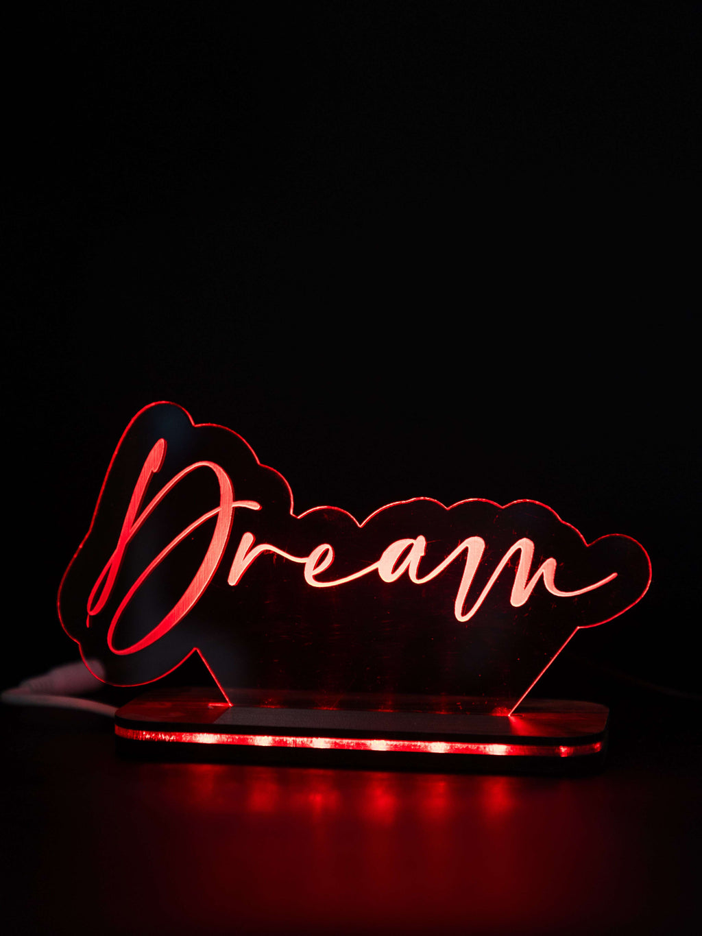 Personalized Made to Cut LED Side Table Lamp| Name Customized| NO COD 1219 Avenue India