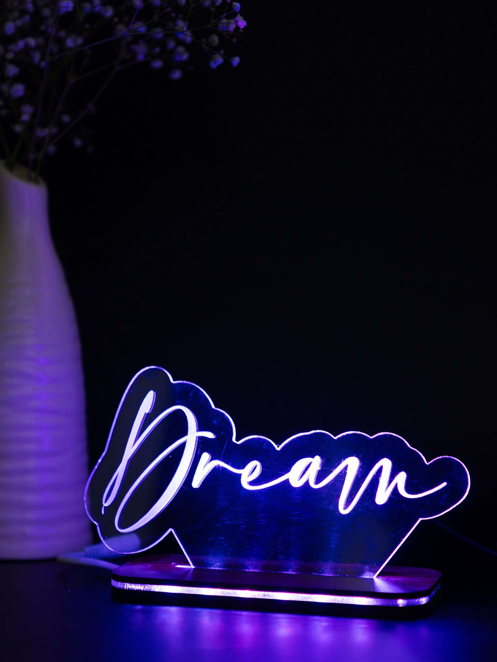 Personalized Made to Cut LED Side Table Lamp| Name Customized| NO COD 1219 Avenue India