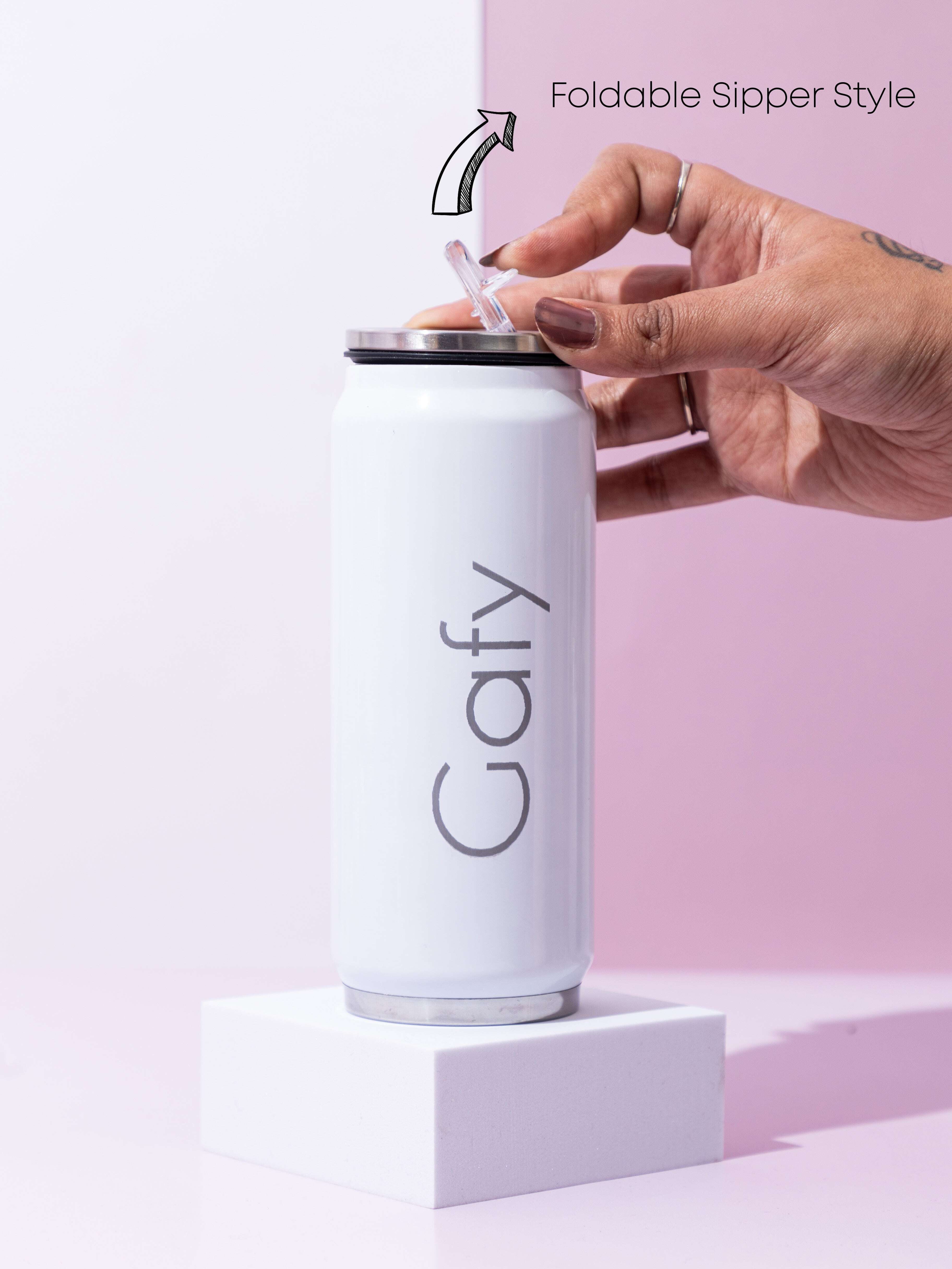 Personalized Name/Quote Metal Can Sippers 500ml 1219 Avenue India