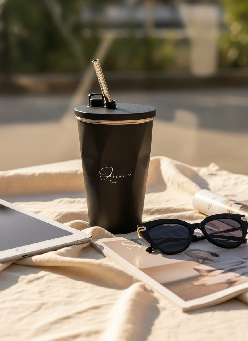 Personalized ONYX Tumbler 500ml | Double Walled Insulated Hot & Cold Stainless Steel Tumbler | 0.5L Vacuum Travel Mug 1219 Avenue