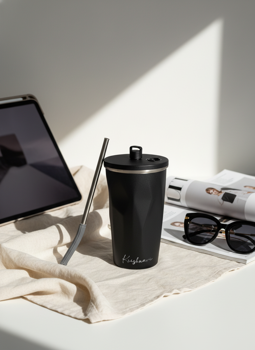 Personalized ONYX Tumbler 500ml | Double Walled Insulated Hot & Cold Stainless Steel Tumbler | 0.5L Vacuum Travel Mug 1219 Avenue