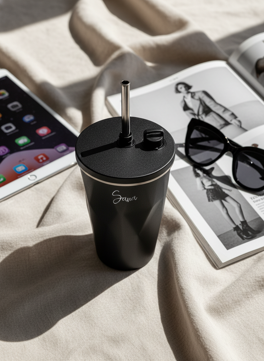 Personalized ONYX Tumbler 500ml | Double Walled Insulated Hot & Cold Stainless Steel Tumbler | 0.5L Vacuum Travel Mug 1219 Avenue