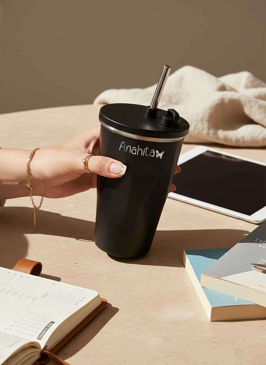 Personalized ONYX Tumbler 500ml | Double Walled Insulated Hot & Cold Stainless Steel Tumbler | 0.5L Vacuum Travel Mug 1219 Avenue