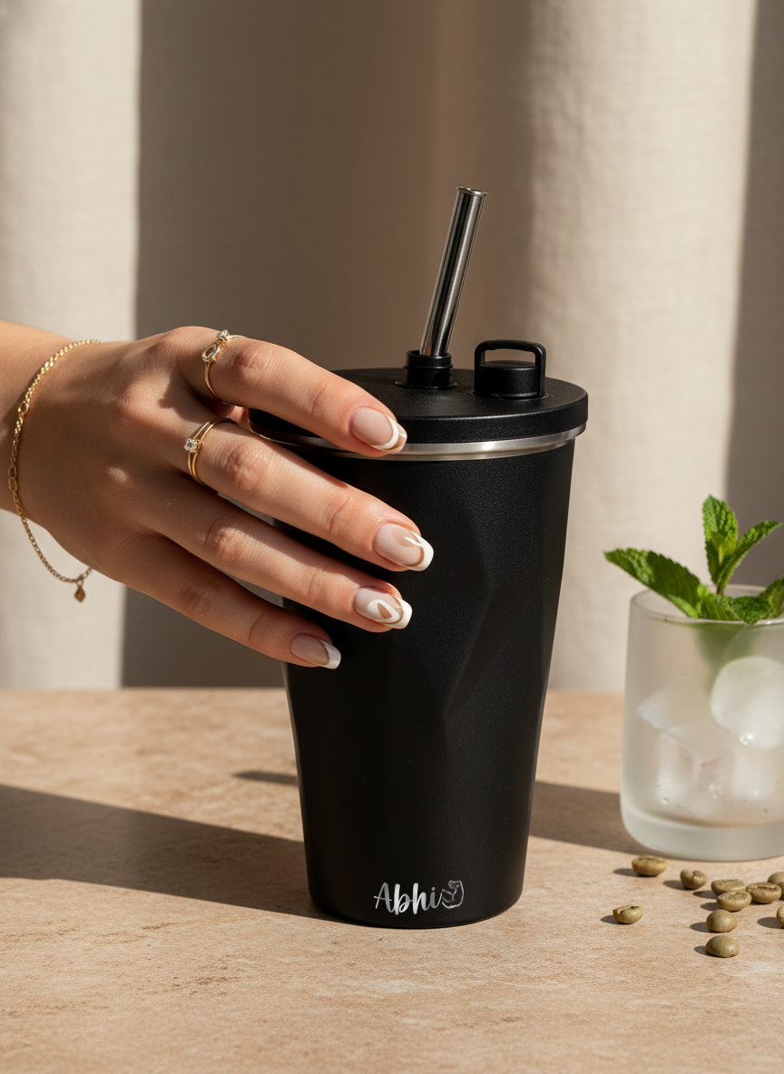 Personalized ONYX Tumbler 500ml | Double Walled Insulated Hot & Cold Stainless Steel Tumbler | 0.5L Vacuum Travel Mug 1219 Avenue