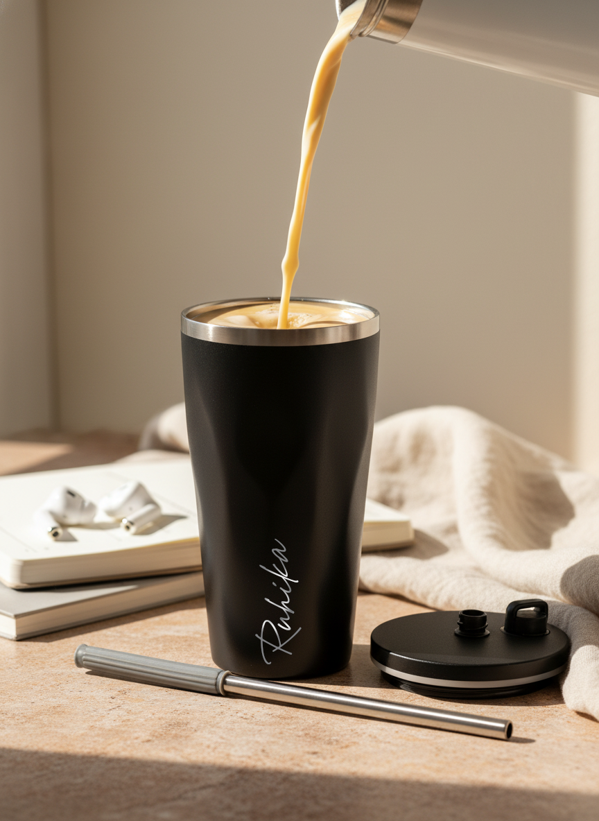 Personalized ONYX Tumbler 500ml | Double Walled Insulated Hot & Cold Stainless Steel Tumbler | 0.5L Vacuum Travel Mug 1219 Avenue