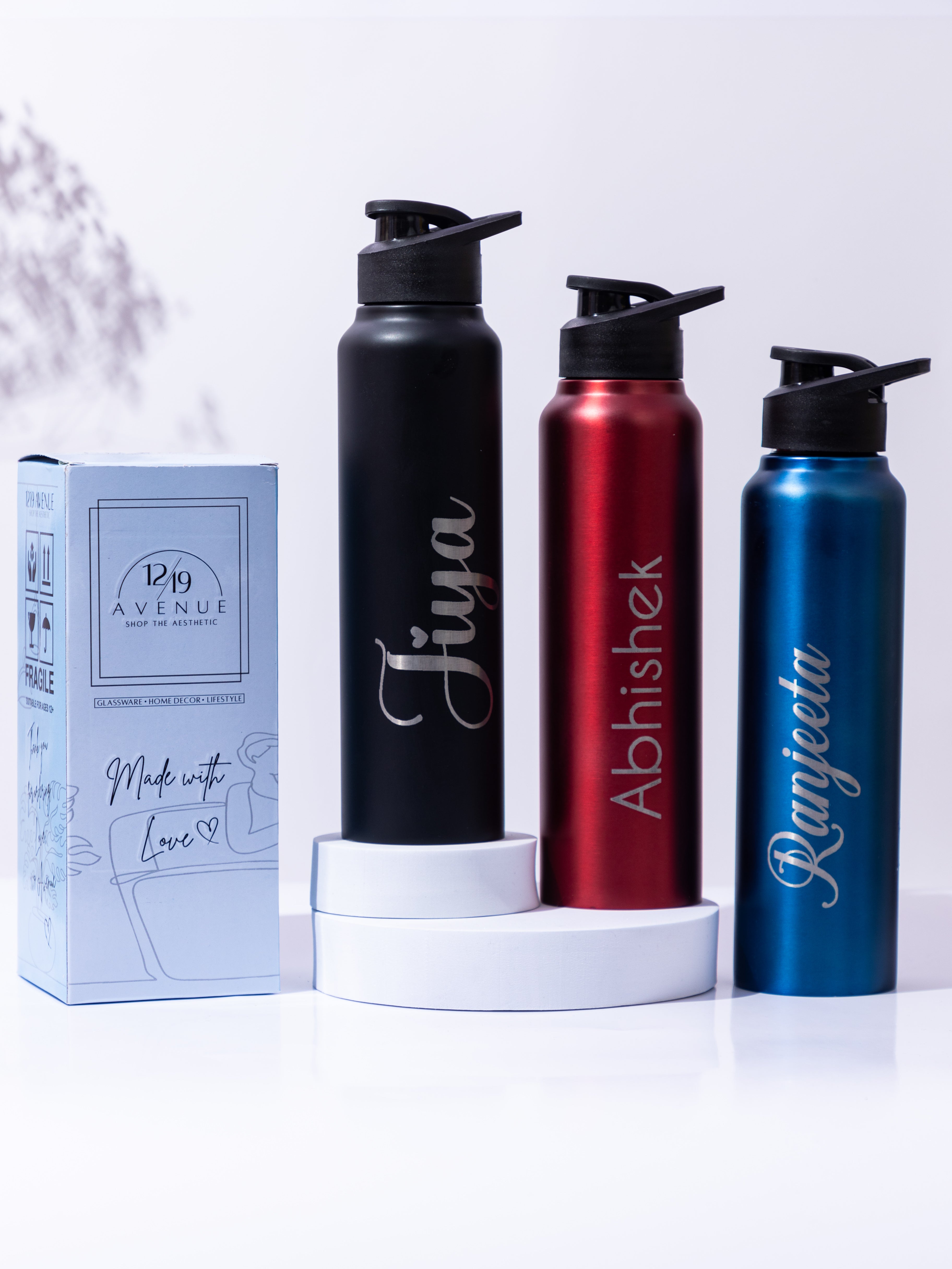 Personalized Stainless Steel, Single Walled Bottles 1000ml 1219 Avenue