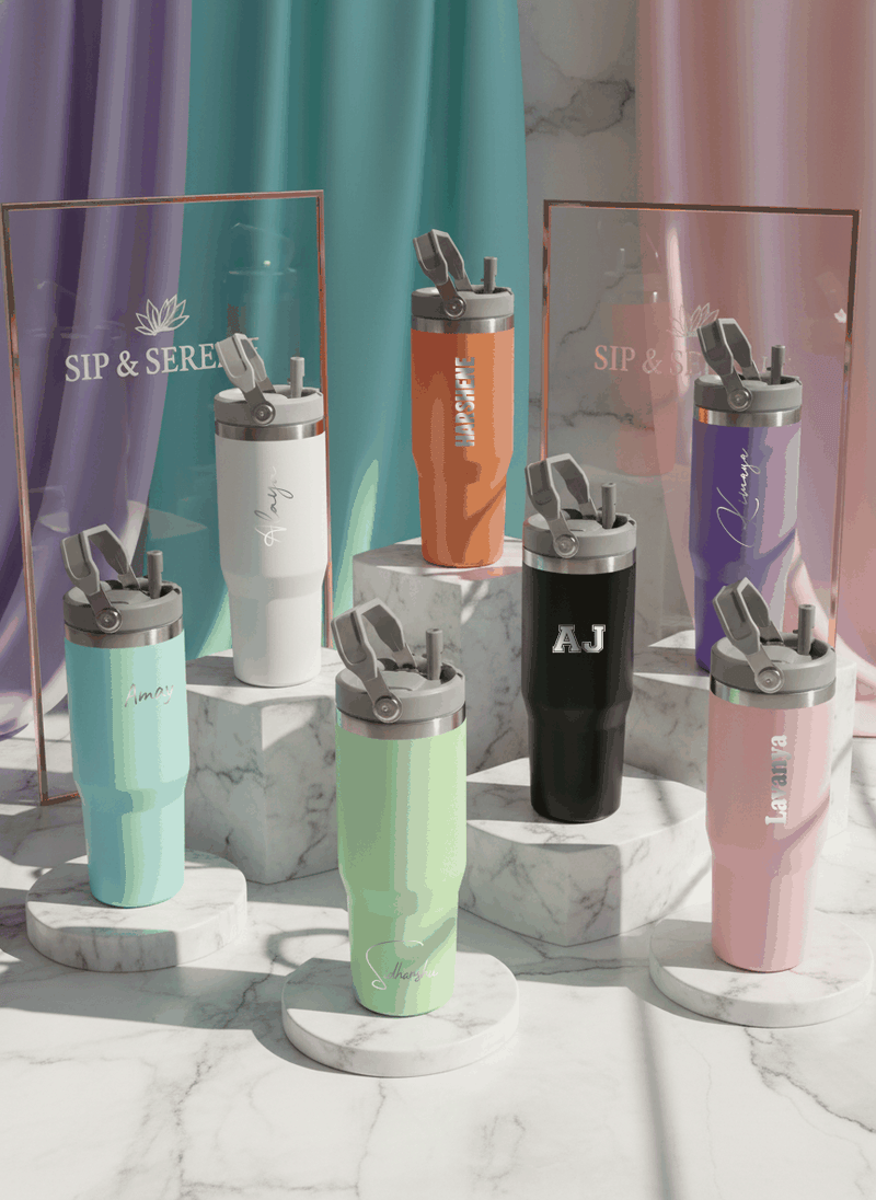 Personalized WayFay Double Walled Insulated 12 hrs+ Tumblers 1000 ML | 1 litre | Premium Gifting 1219 Avenue