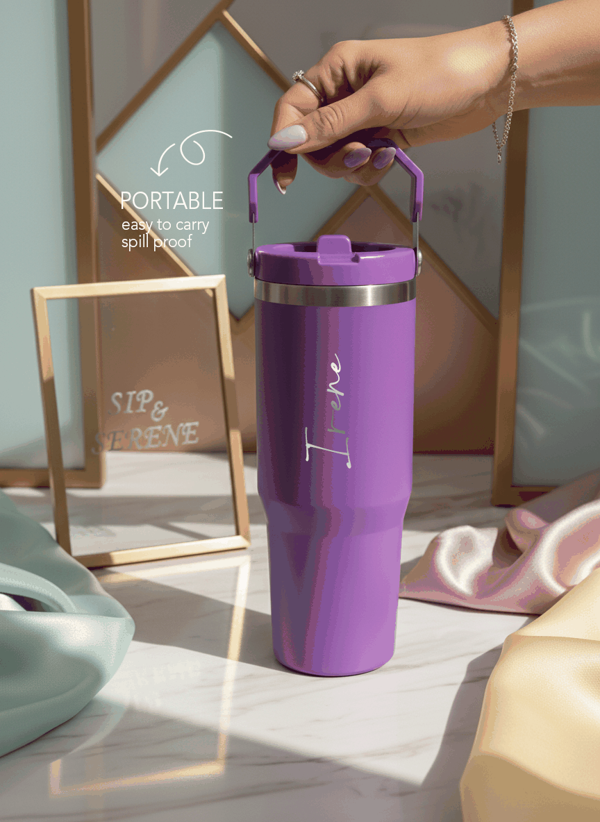 Personalized WayFay Double Walled Insulated 12 hrs+ Tumblers 1000 ML | 1 litre | Premium Gifting 1219 Avenue