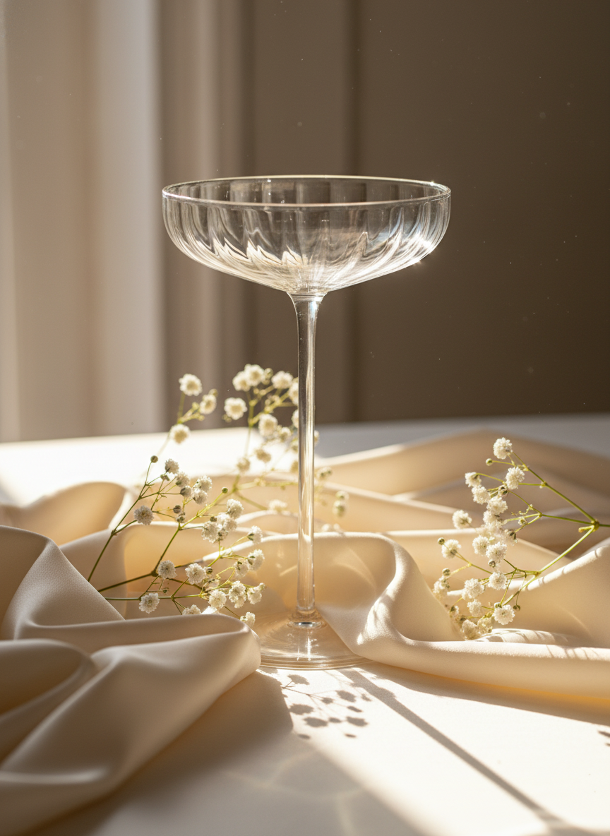 Premium Aurea Coupe Cocktail Glasses Set Of 2 | Elegant Stemware for Cocktails, Desserts & Celebrations 1219 Avenue India