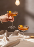Premium Aurea Coupe Cocktail Glasses Set Of 2 | Elegant Stemware for Cocktails, Desserts & Celebrations 1219 Avenue India