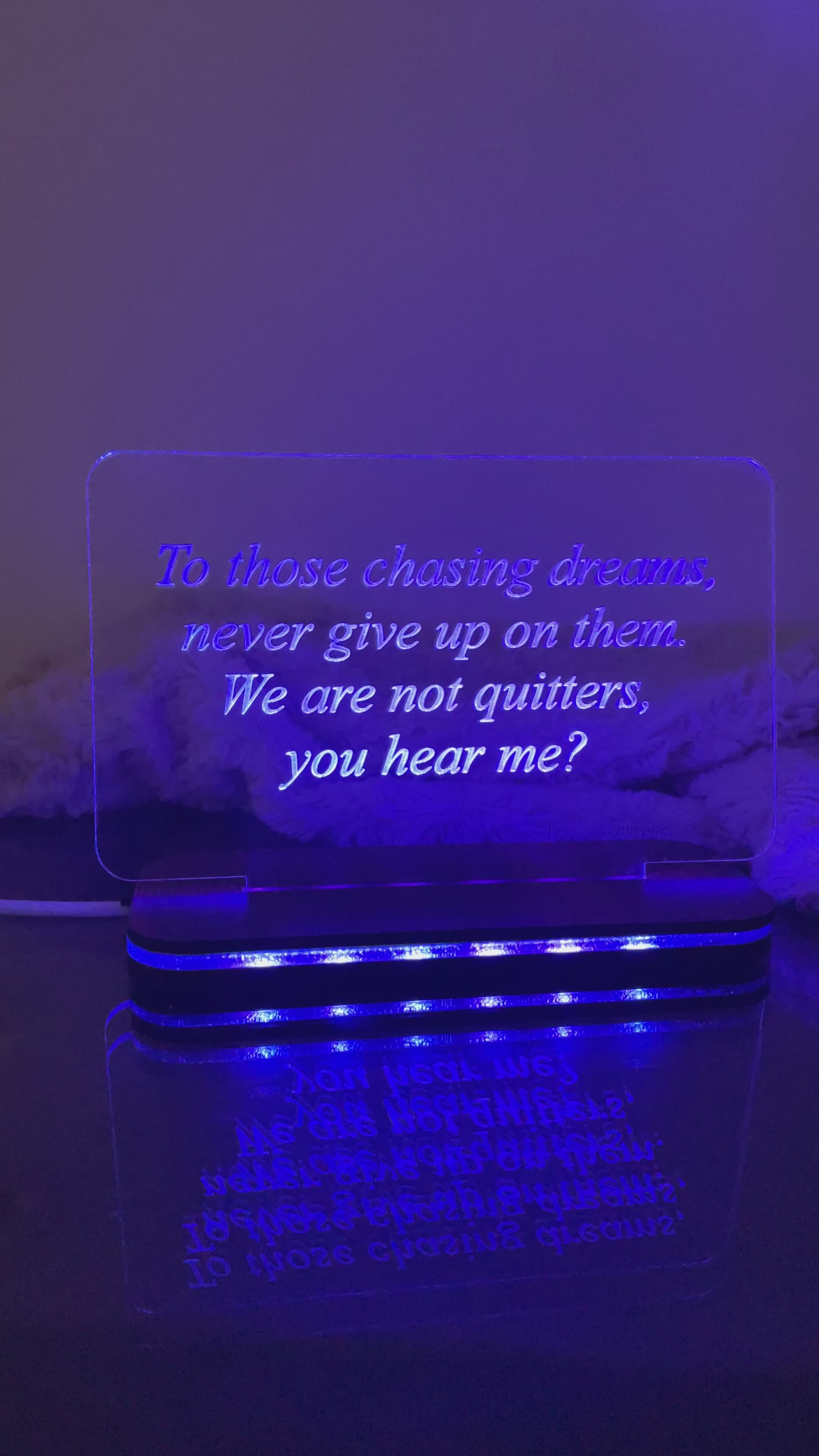 Personalized LED Side Table Lamp| Message/Quote Customized