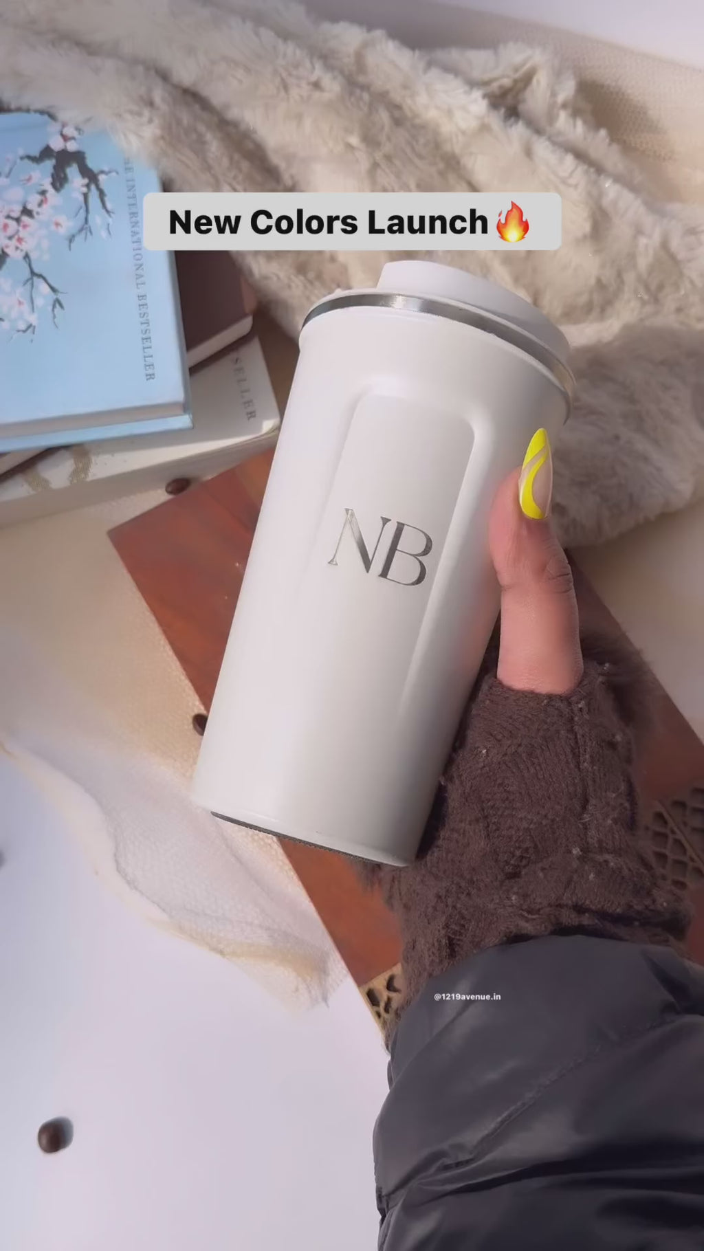 Personalized Name/Quote Temperature Display Portable Coffee Flask 500ml