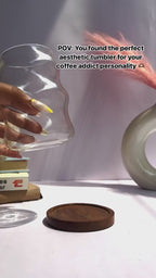 Cloud Bubble Glass Sipper 500ml | 18oz Cloud Bubble Glass Tumbler with straw