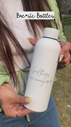 Personalized Bae-Sic Double Walled Insulated Bottles 500 ML| Name/Quote| Double Walled Insulated | 8-10hrs Hot And Cold