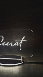 Personalized LED Side Table Lamp| Name Customized