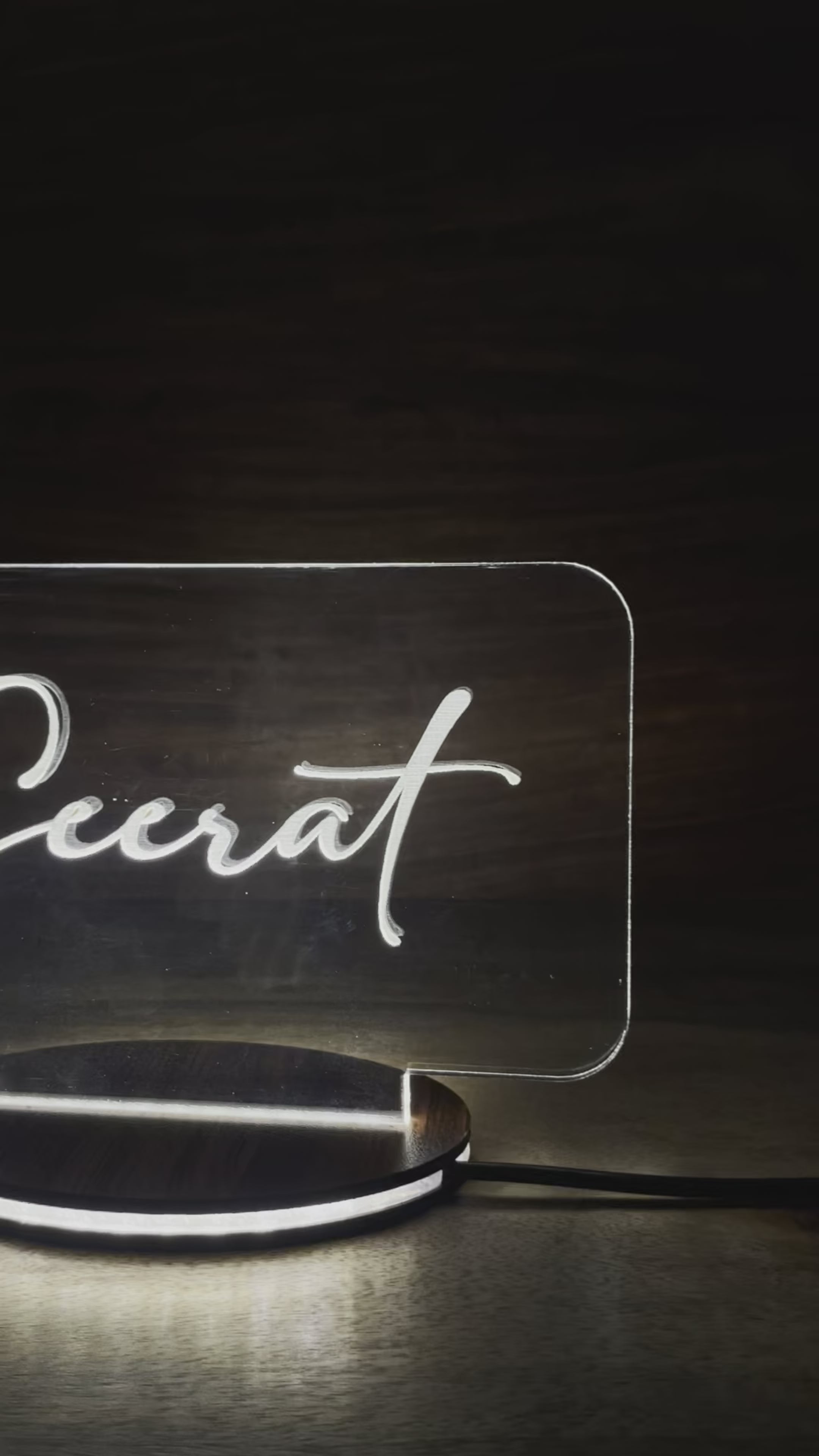 Personalized LED Side Table Lamp| Name Customized