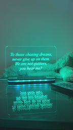 Personalized LED Side Table Lamp| Message/Quote Customized