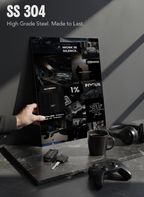 Printed 4K Ultra Gloss Metal Frame A3 Size | 1% Mindset Print | 1.2mm Premium Thickness Wall Frame (12x18 Inches) 1219 Avenue