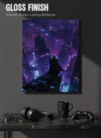 Printed 4K Ultra Gloss Metal Frame A3 Size | Batman Gotham Nights Print | 1.2mm Premium Thickness Wall Frame (12x18 Inches) 1219 Avenue