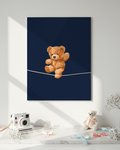 Printed 4K Ultra Gloss Metal Frame A3 Size | Bearly Holding Print | 1.2mm Premium Thickness Wall Frame (12x18 Inches) 1219 Avenue