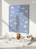 Printed 4K Ultra Gloss Metal Frame A3 Size | Blue Bloom Positivity Print | 1.2mm Premium Thickness Wall Frame (12x18 Inches) 1219 Avenue