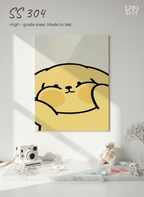 Printed 4K Ultra Gloss Metal Frame A3 Size | Chubby Cheeks Print | 1.2mm Premium Thickness Wall Frame (12x18 Inches) 1219 Avenue