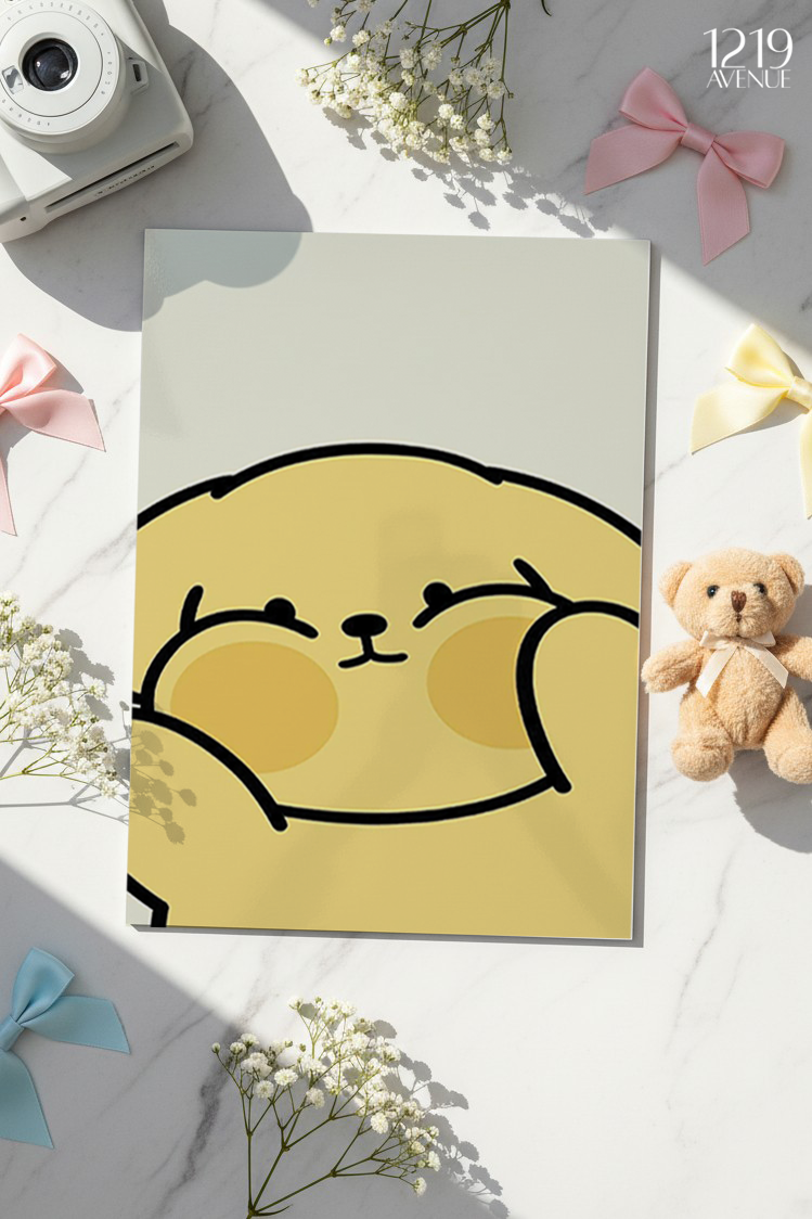 Printed 4K Ultra Gloss Metal Frame A3 Size | Chubby Cheeks Print | 1.2mm Premium Thickness Wall Frame (12x18 Inches) 1219 Avenue
