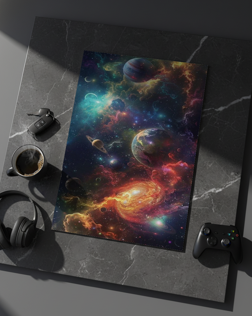 Printed 4K Ultra Gloss Metal Frame A3 Size | Cosmic Dreamscape Print | 1.2mm Premium Thickness Wall Frame (12x18 Inches) 1219 Avenue