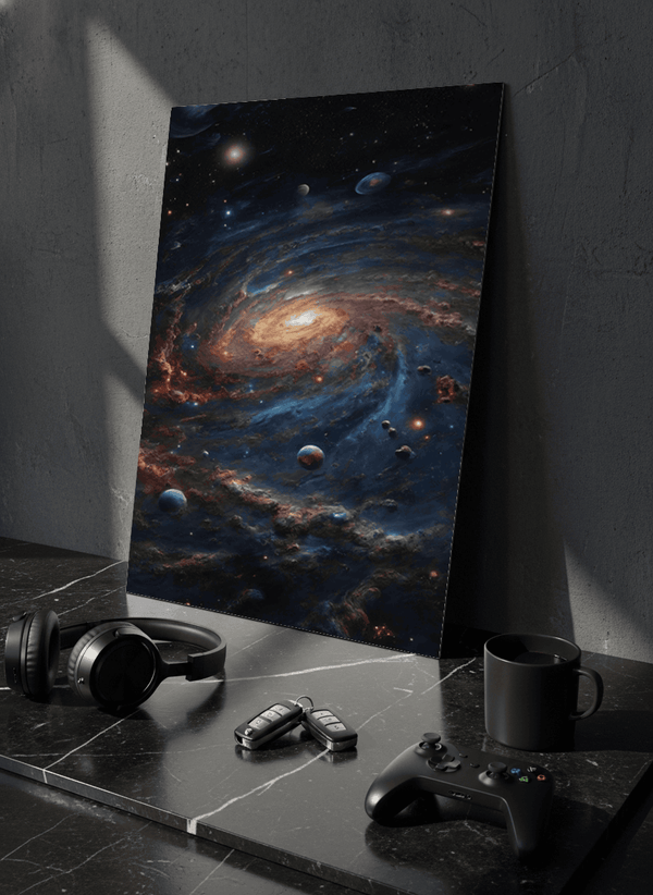Printed 4K Ultra Gloss Metal Frame A3 Size | Cosmic Infinity Vibes Print | 1.2mm Premium Thickness Wall Frame (12x18 Inches) 1219 Avenue