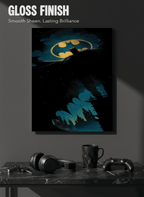 Printed 4K Ultra Gloss Metal Frame A3 Size | Dark Batman Print | 1.2mm Premium Thickness Wall Frame (12x18 Inches) 1219 Avenue