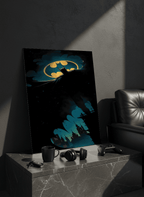 Printed 4K Ultra Gloss Metal Frame A3 Size | Dark Batman Print | 1.2mm Premium Thickness Wall Frame (12x18 Inches) 1219 Avenue