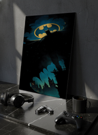 Printed 4K Ultra Gloss Metal Frame A3 Size | Dark Batman Print | 1.2mm Premium Thickness Wall Frame (12x18 Inches) 1219 Avenue
